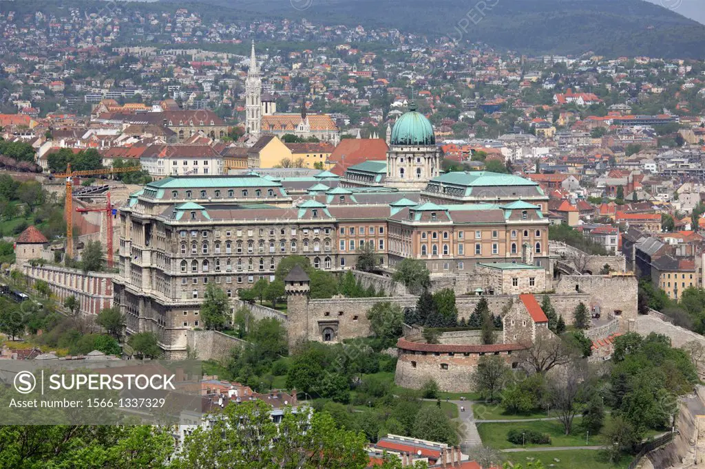 The Buda Castle complex, Budapest, Hungary.