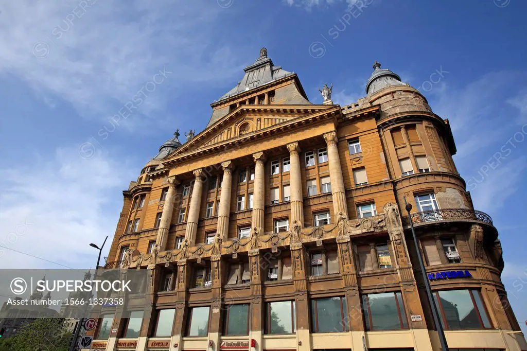 Anker Palace's facade, Budapest, Hungary.