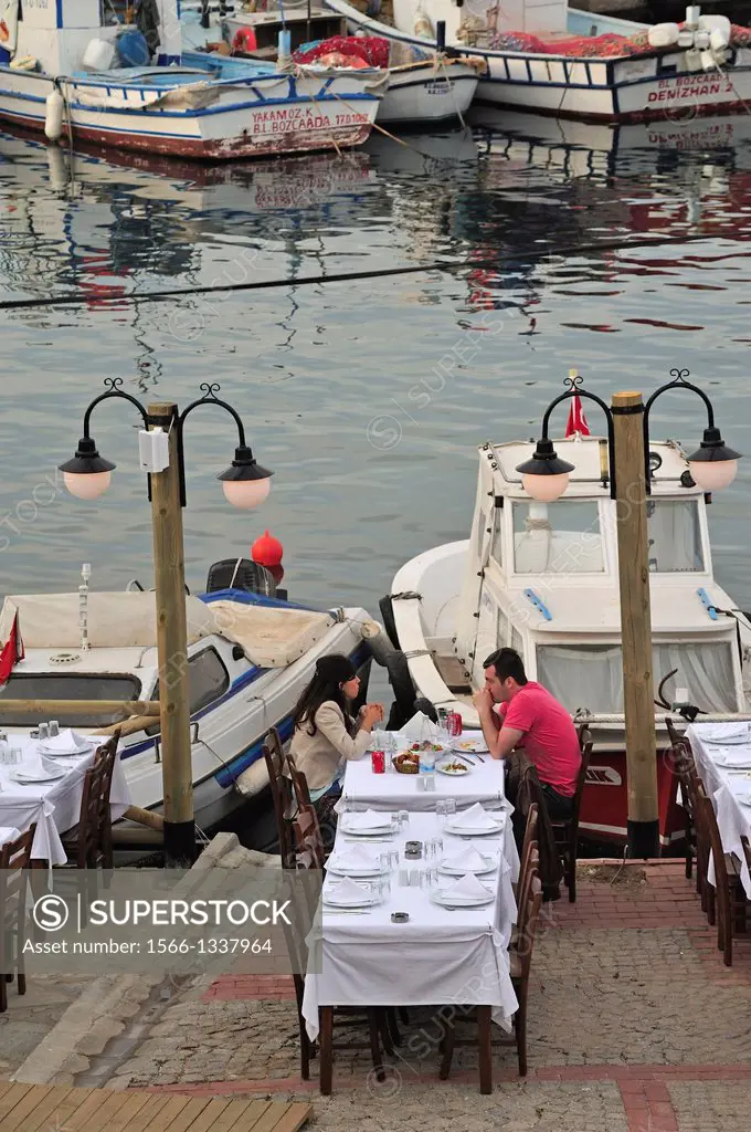 Harbourside restaurant, Bozcaada, Turkey