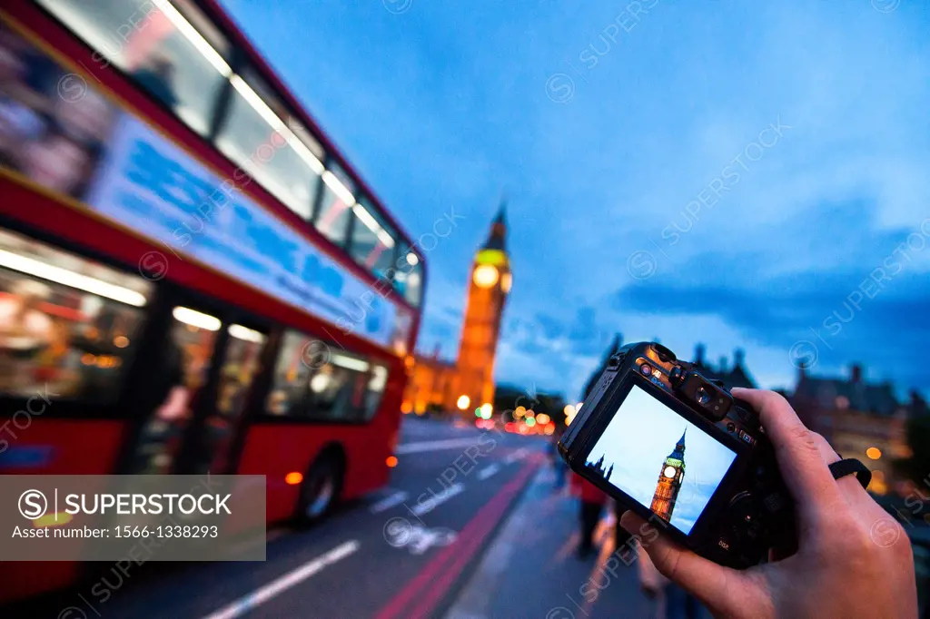 Taking pictures of Big Ben, London, UK