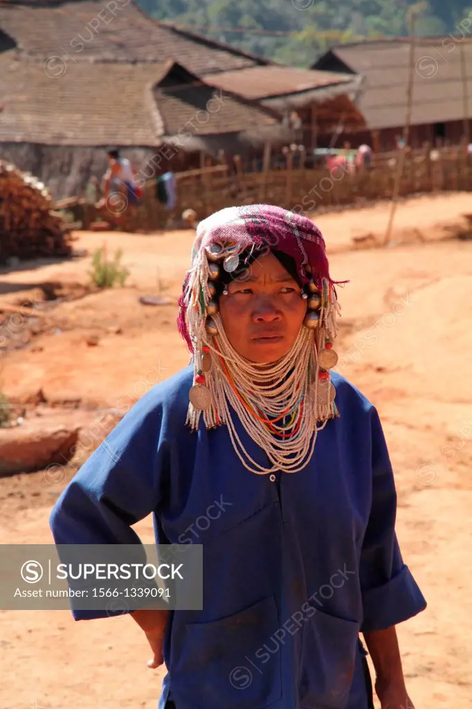 Woman Akka in a village near Yainge Tong, Myanmar