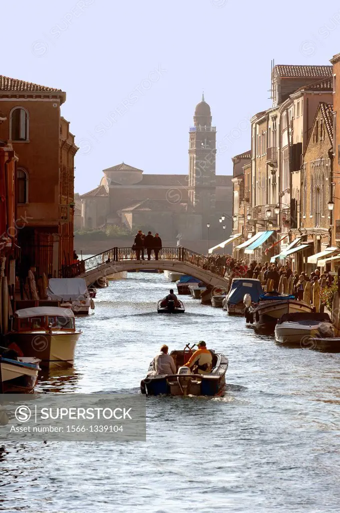 Europe, Italy, Veneto, Venice, Murano Island, channel Fondamenta Vetrai.