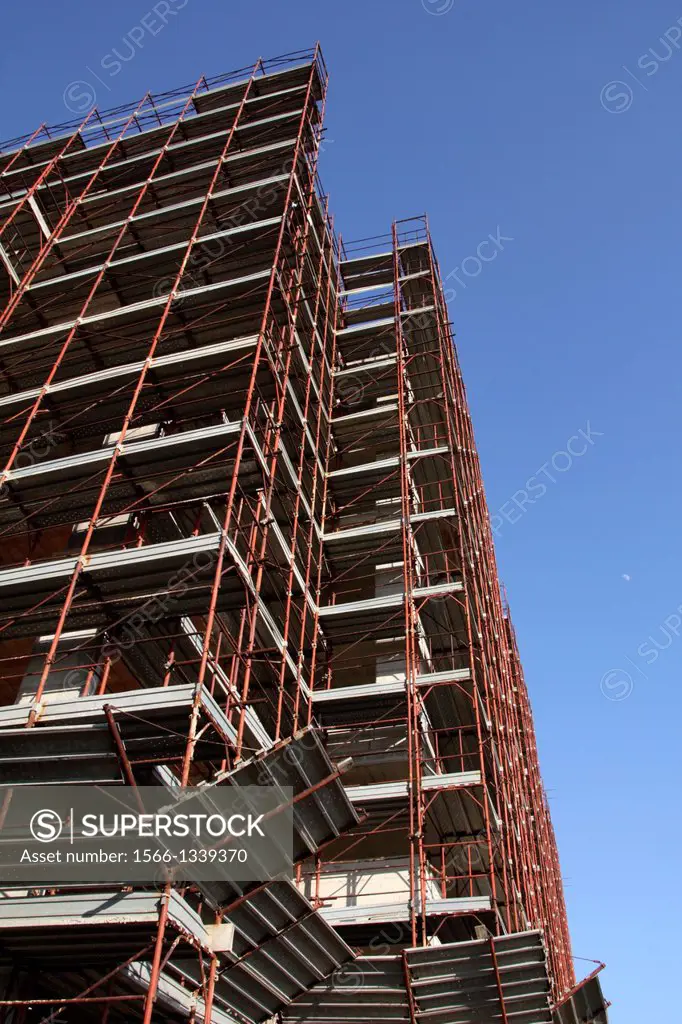 scaffolding on building construction site
