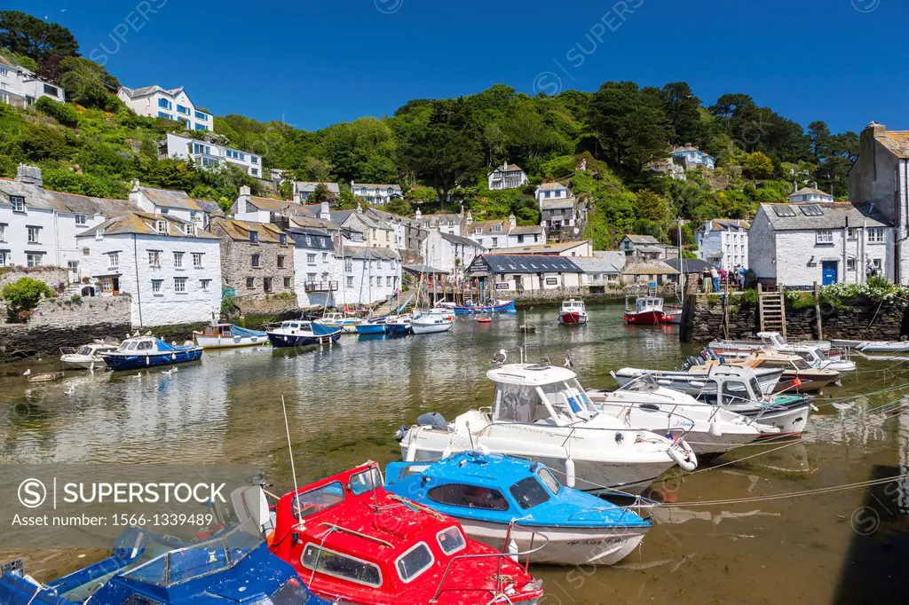 The coastal village of Polperro in Cornwall, England, United Kingdom, Europe.