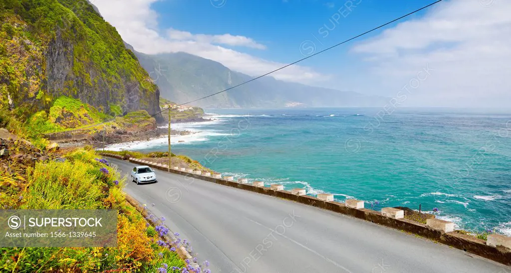 The road from Sao Vicente to Ponta Delgada, Madeira, Portugal.