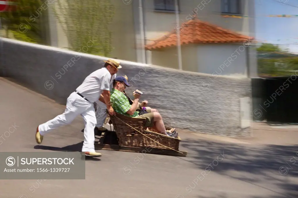 The toboggan run (sledges), Monte, Madeira, Portugal.