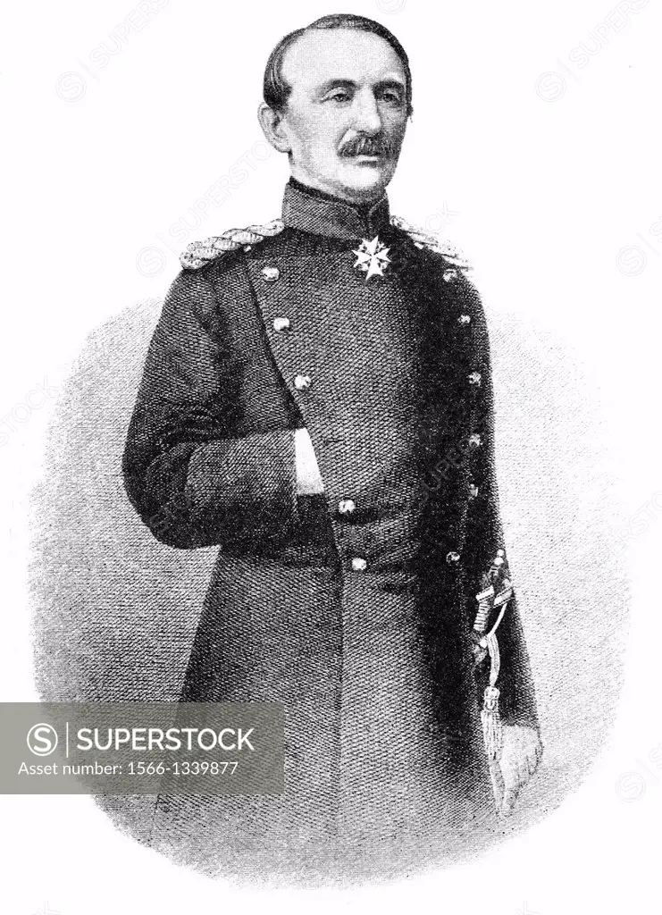 Reimar Constantin von Alvensleben, 1809 - 1892, Prussian General, Franco-Prussian War or Franco-German War, 1870-1871, between the French Empire and t...