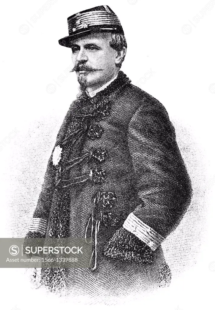 Antoine Eugène Alfred Chanzy, 1823 - 1883, French general and diplomat, Franco-Prussian War or Franco-German War, 1870-1871, between the French Empire...