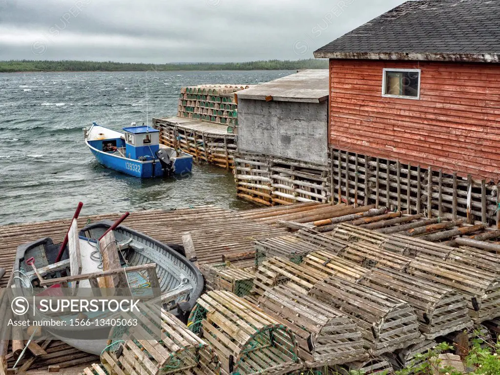 Lobster Traps and Fishing Shacks in Newfoundland