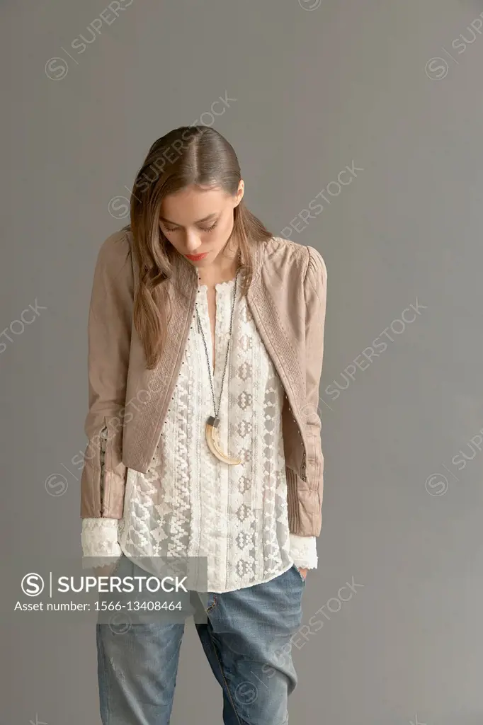 fashion image of young woman.