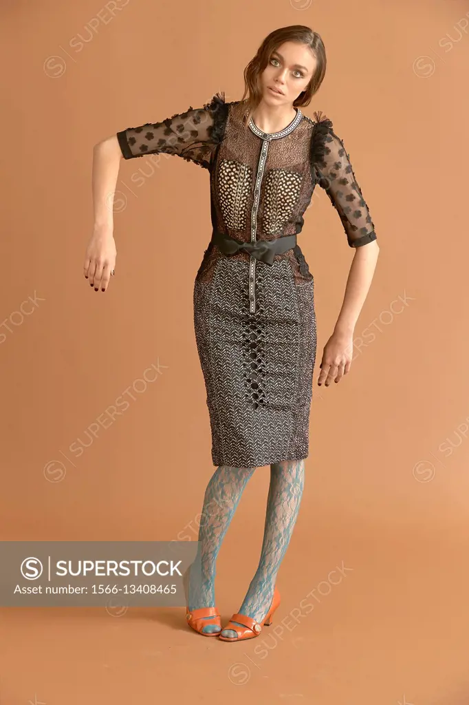 fashion image of young woman.