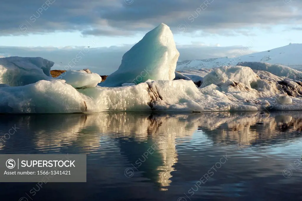 Jokulsarlon Glacier Lagoon on the border of Vatnajokull National Park - Southeast Iceland.
