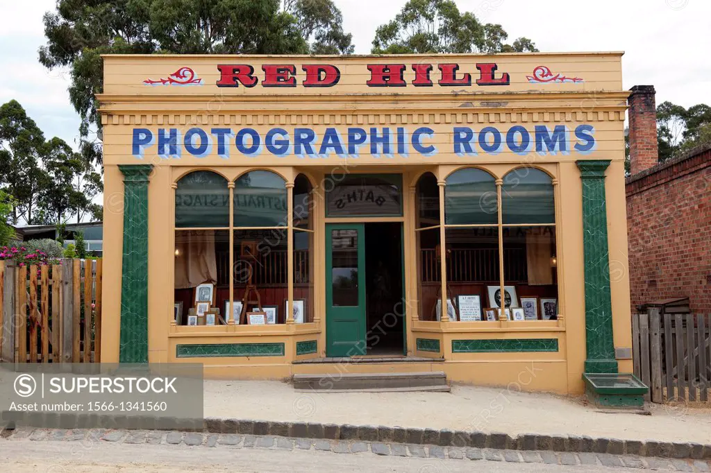 Photographic rooms in Sovereign Hill's former gold mining site in Ballarat, Australia.