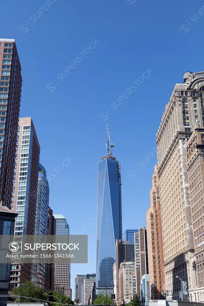 World Trade center under construction, New York City.
