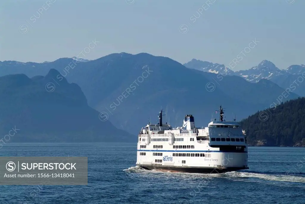 BC Ferry in Howe Sound, BC, Canada