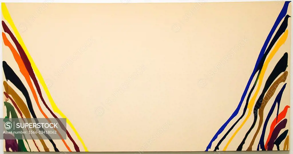 Untitled, 1960, by Morris Louis American, 1912-1962, 105 x 202 in  266 7 x 513 1 cm, Metropolitan Museum of Art, New York City