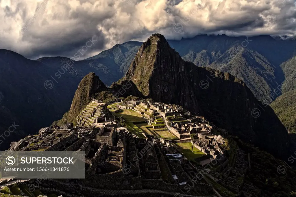 Incan ruins of Machu Picchu in peru.