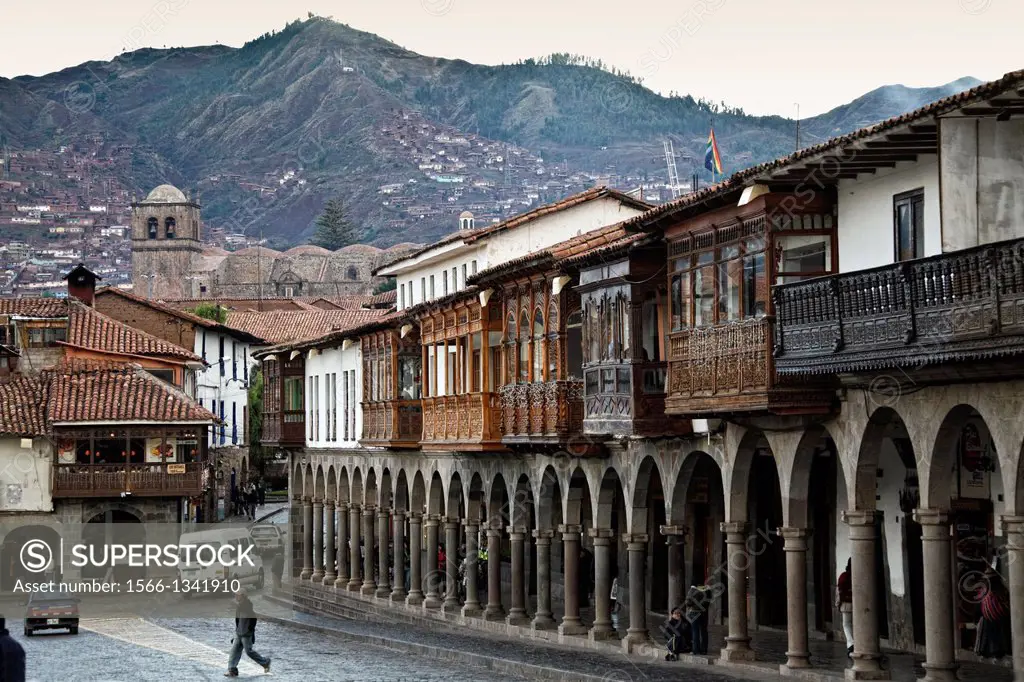 the Plaza de Armas (main square) of Cusco, Peru.