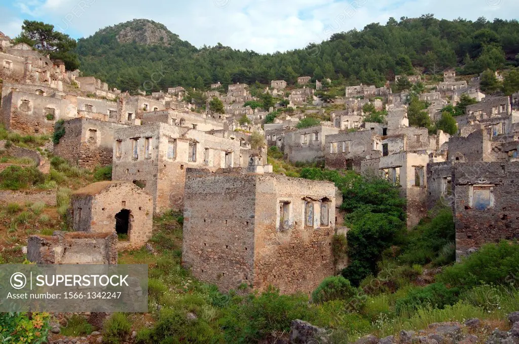 Greek ghost town of Levissi, Karmylassos, Kayakoey, Turkey.