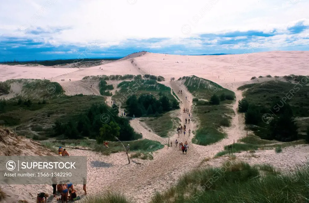 view at the moving dunes of Slowinsky park in northern Poland