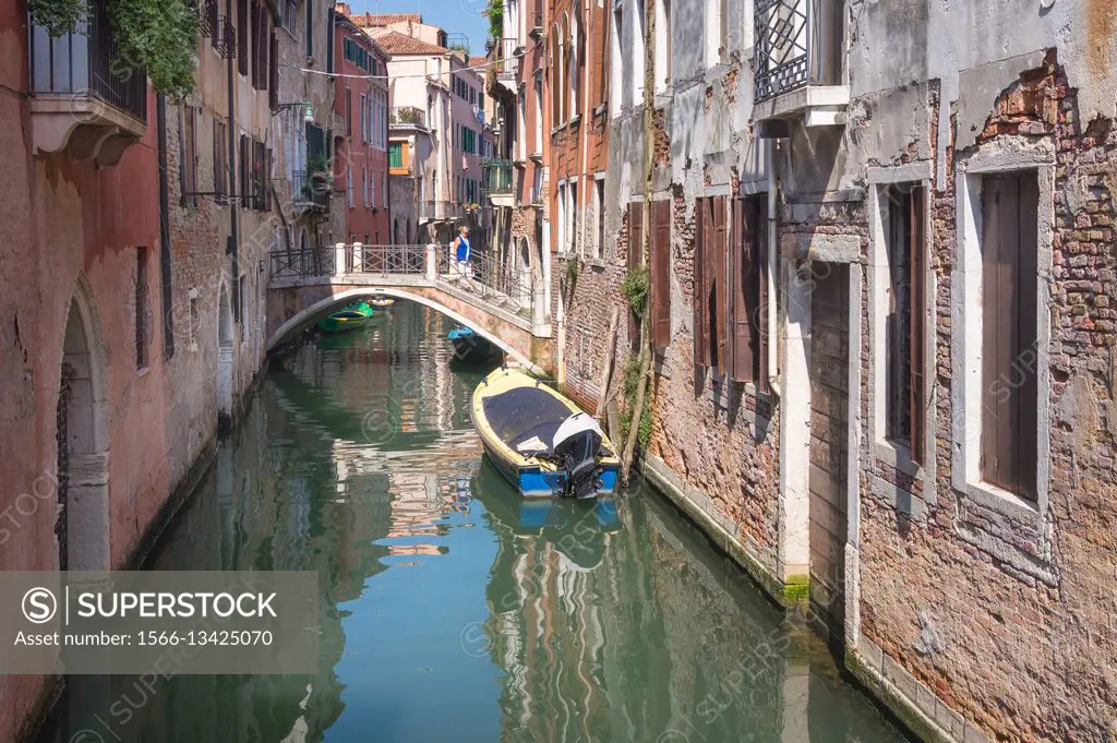 Street and bridge in Venice