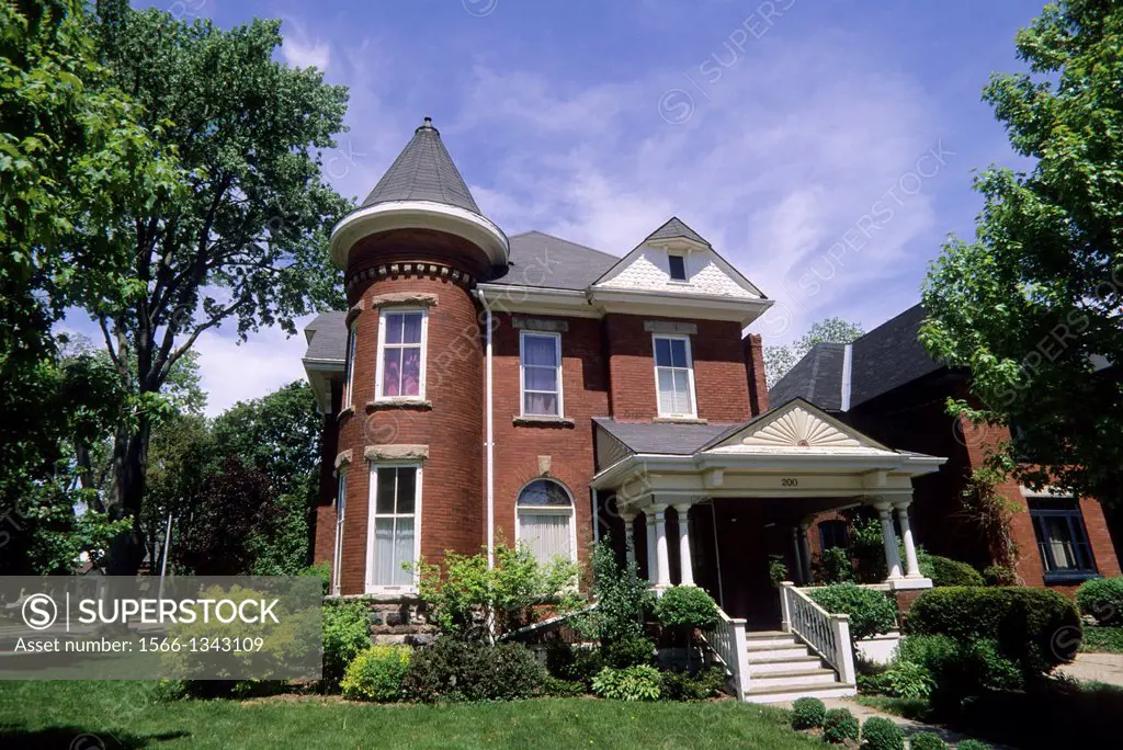 CANADA ONTARIO STRATFORD, LOCAL HOUSE, CAMBRIA STREET, QUEEN ANNE HOUSE STYLE.