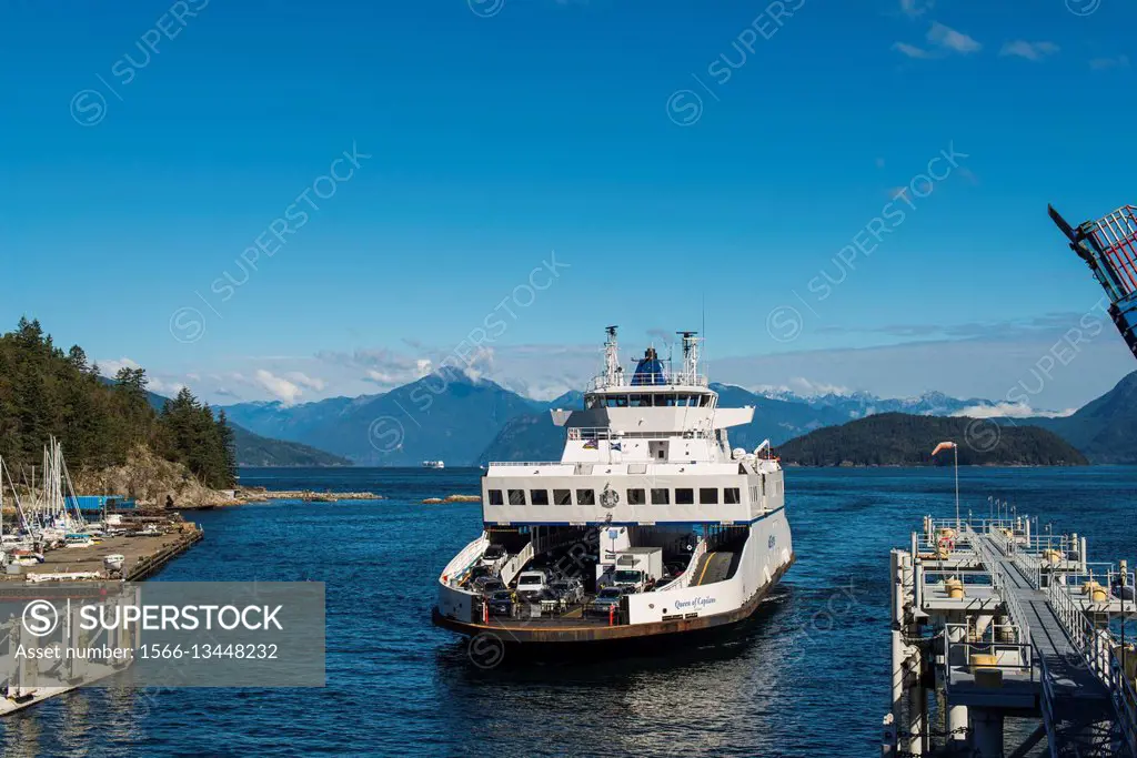 BC Ferries boat, Horseshoe Bay, near Vancouver, BC, Canada.