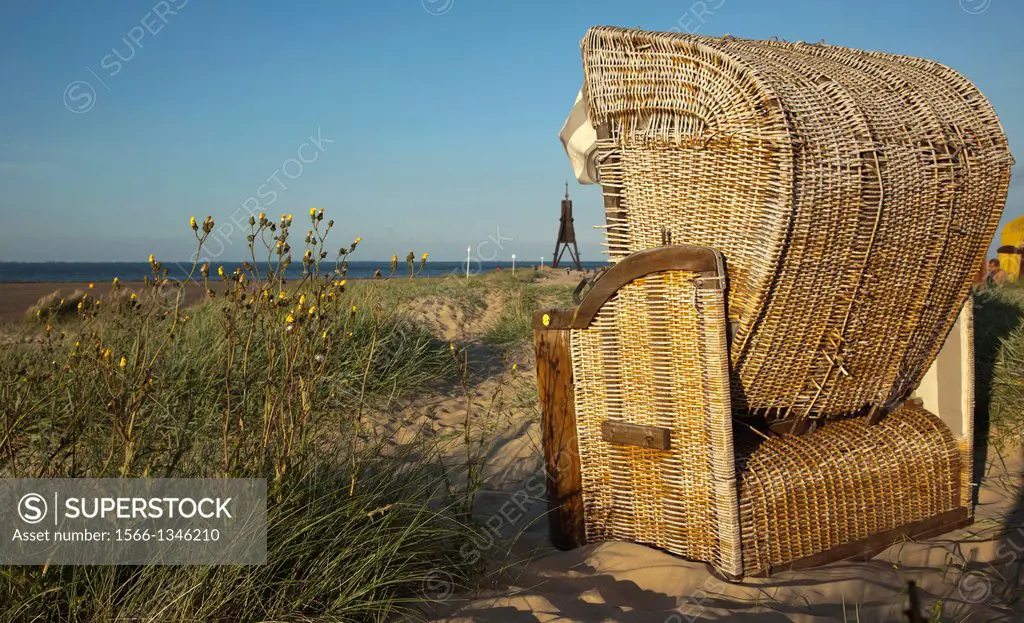 Beach chair in Cuxhaven.