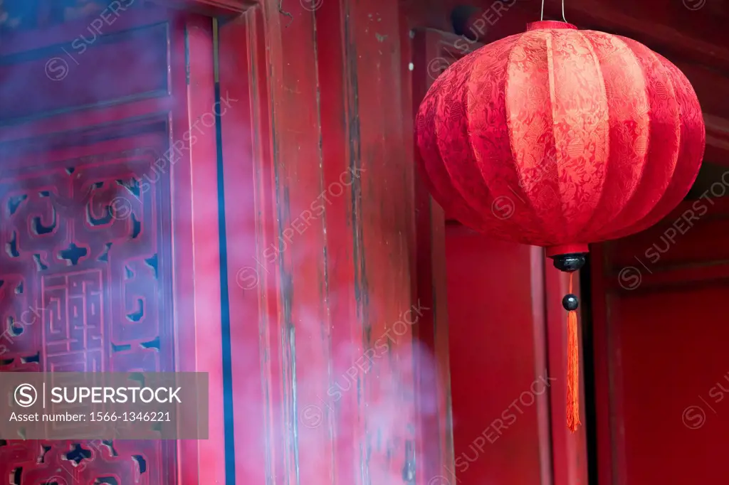 Chinese Lantern in the Temple of the Jade in Hanoi, Vietnam.
