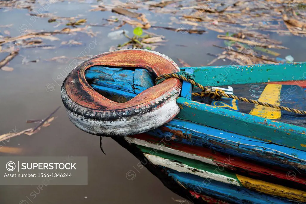 Typical River Boat in Banjarmasin, Kalimnatan in Indonesia.