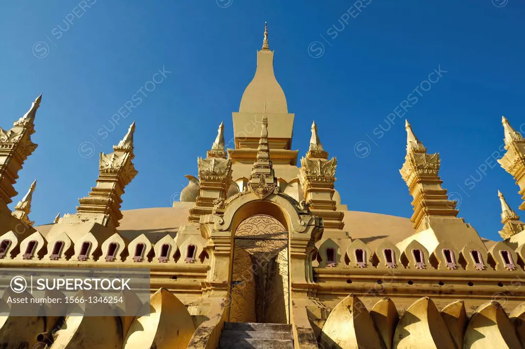 The Temple That Luang in Vientiane in Laos.
