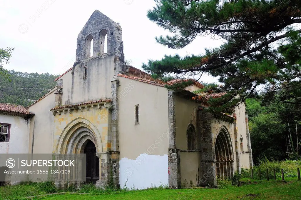 Benedictine Monastery of San Antolin de Bedon XIII century. Llanes, Asturias, Spain