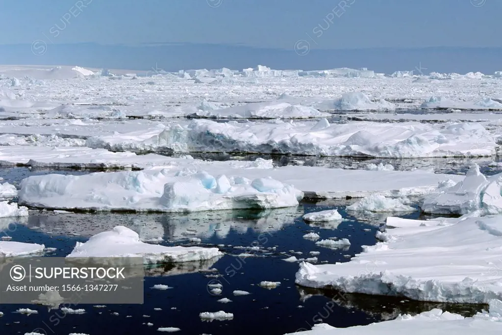 ANTARCTIC PENINSULA, NEAR ADELAIDE ISLAND, PACK ICE.