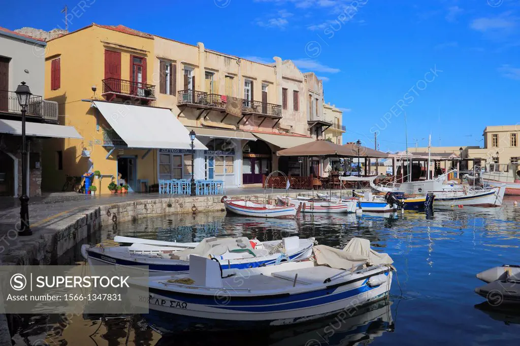 Rethymno Venetian Harbour, Crete, Greece.