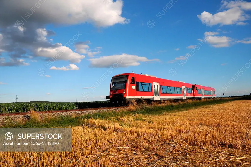 Regional train of Deutsche Bahn on a free ride
