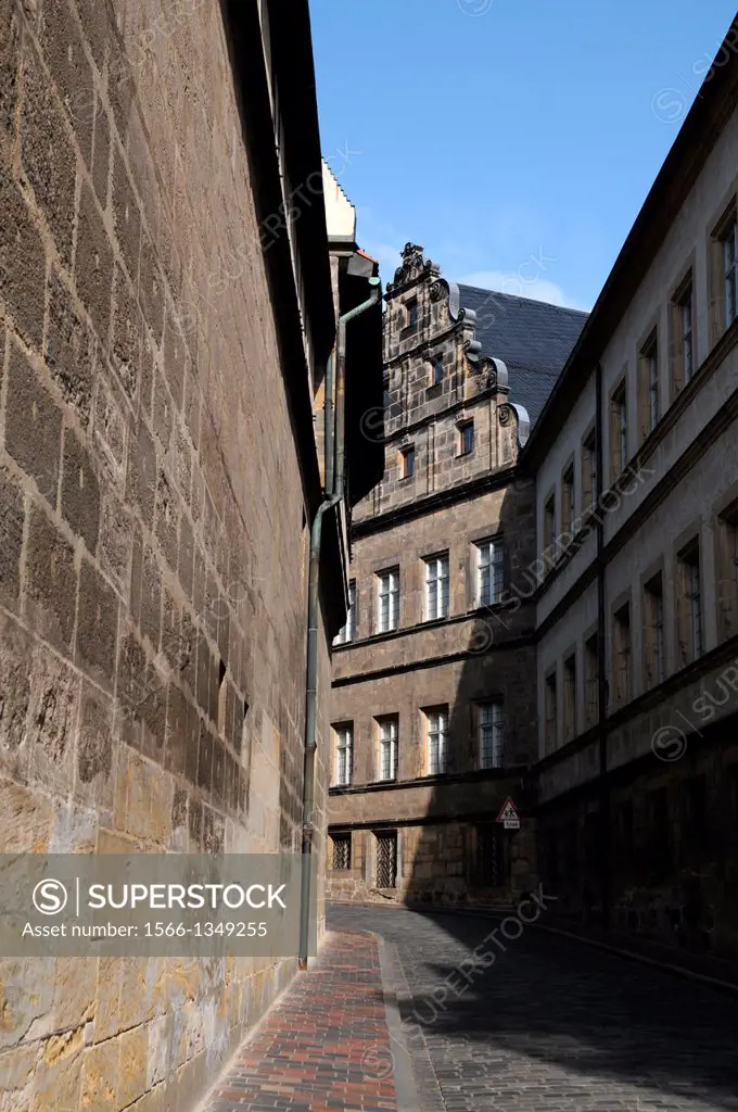 Narrow alley at the Bamberg Cathedral
