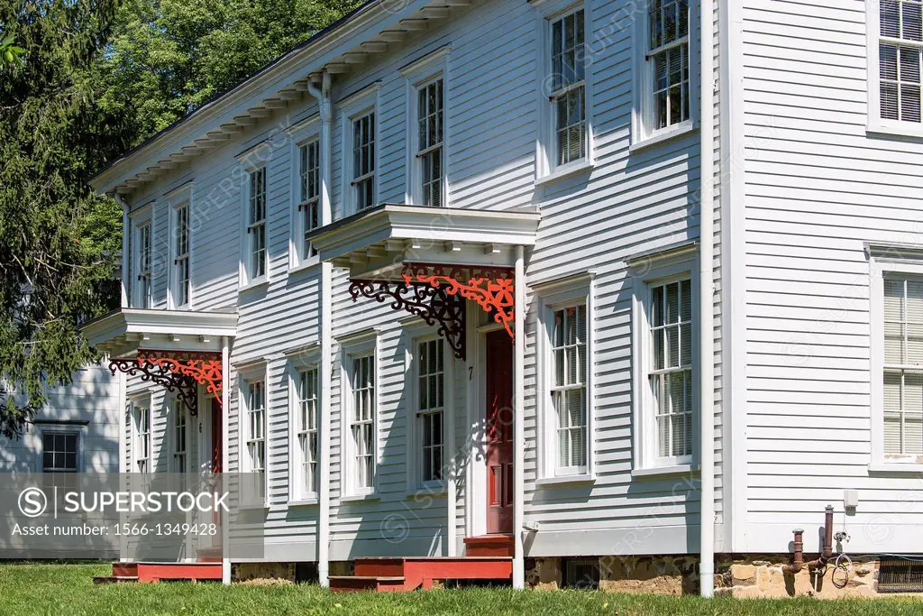 Worker housing, historic Smithville industrial park, Burlington County, New Jersey, USA.