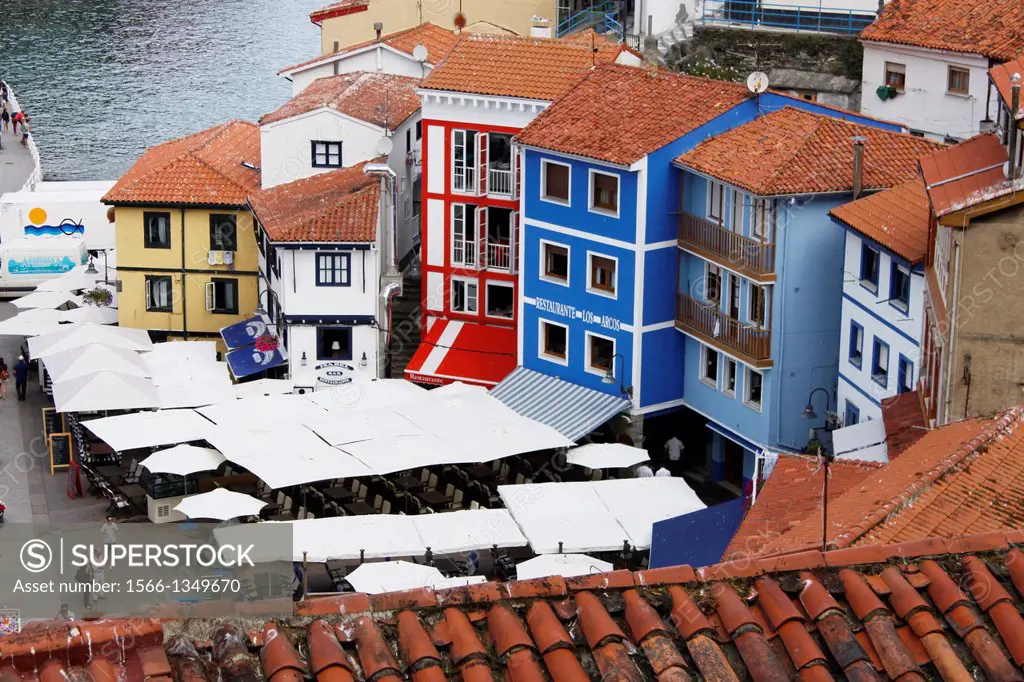 Fishing village of Cudillero with colorful houses at the seaside, Asturias, Spain.
