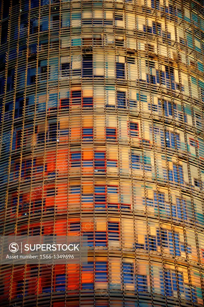 BARCELONA, SPAIN - Torre agbar skyscraper.