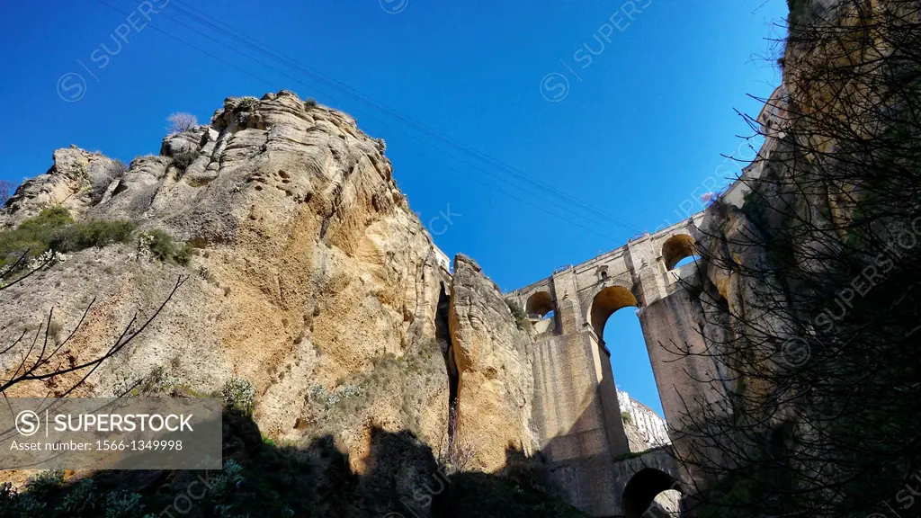 Puente Nuevo, bridge, Ronda, Malaga province, Spain