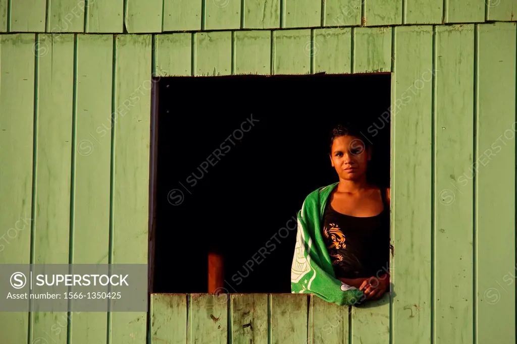 Indigenous home in Croa, Alto Juruá, Amazonas.