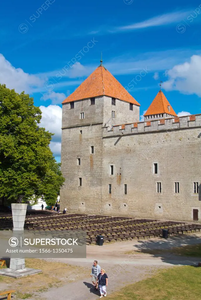 Piiskoplinnus the bishop's fortress Kuressaare town Saaremaa island Estonia northern Europe.