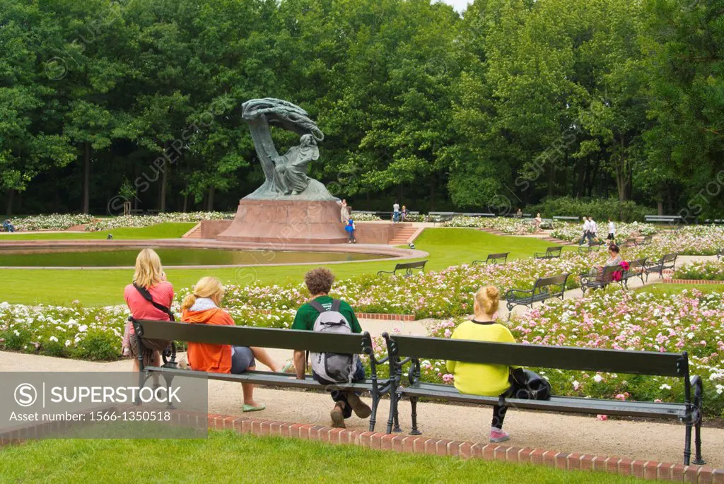 Fredric Chopin monument (1926) Park Lazienkowski the Lazienki Park Ujazdow district Warsaw Poland Europe.