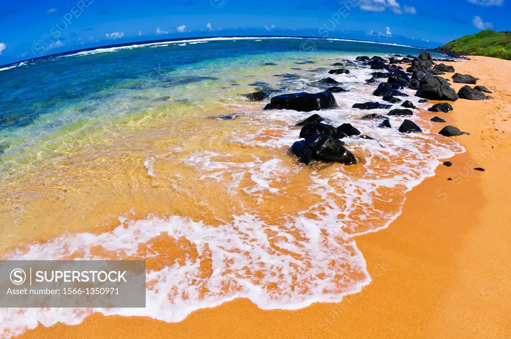 Larsen´s Beach, North Shore, Island of Kauai, Hawaii USA.
