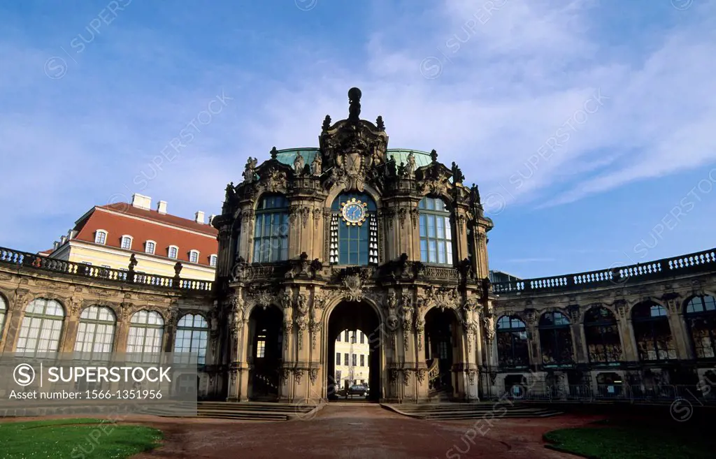 GERMANY, DRESDEN, ZWINGER, BAROQUE ARCHITECTURE.