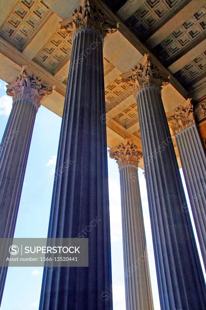Columns, building of the Parliament of Austria, Vienna, Austria