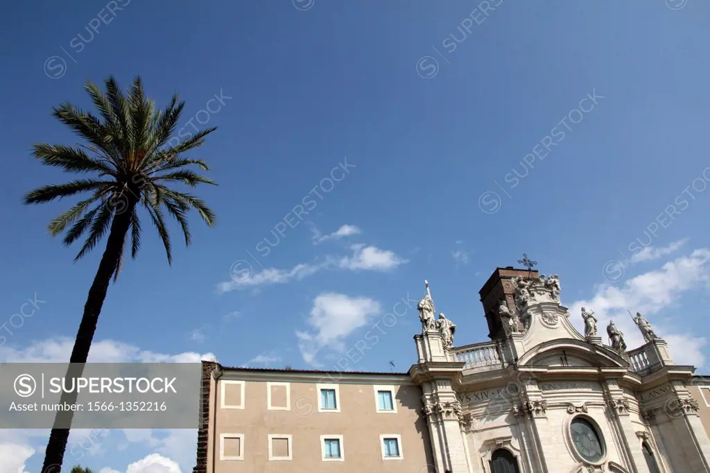 Basilica of the Holy Cross in Jerusalem in rome italy.