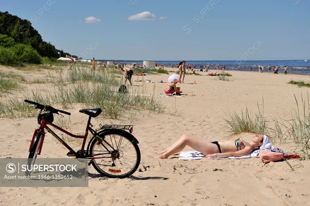 beach of Jurmala, Gulf of Riga, Latvia, Baltic region, Northern Europe.