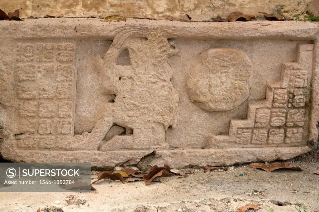 Mexico, Chiapas, Yaxchilan Archaeological Zone, Edificio33, Lintel 24.