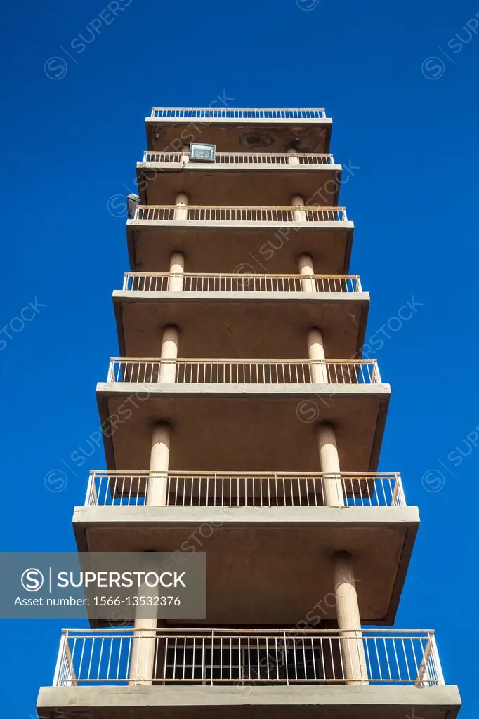 Drill tower in the fire station facility of Santa Cruz de Tenerife city